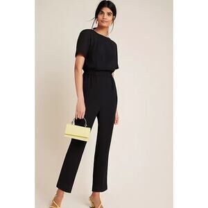 Anthropologie Blaise Textured jumpsuit Black Size Medium